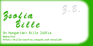 zsofia bille business card