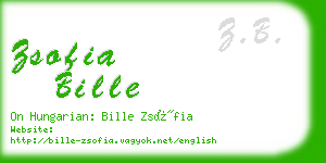 zsofia bille business card